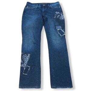 𝅺lauren Jeans Co. Premium Embellished Patchwork Jeans Sz 6